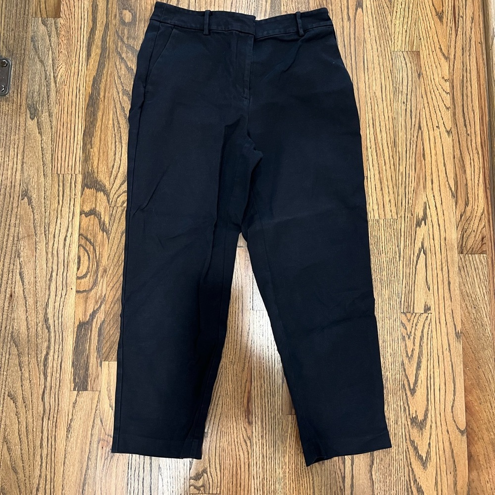 LOFT Black Straight-Leg Ankle Length Pant
